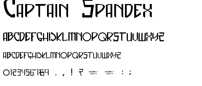 Captain Spandex font